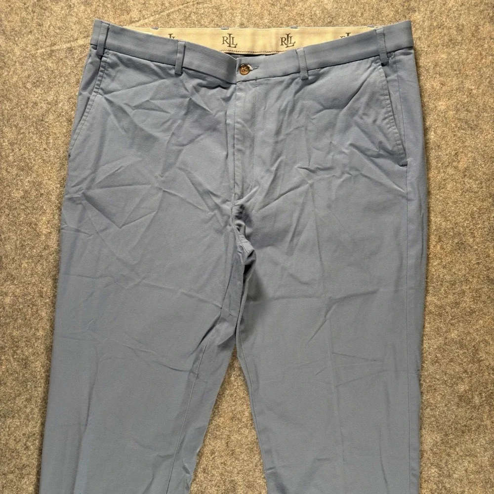 Lauren Ralph Lauren Classic Fit Cotton Stretch Chino Pants Blue 38x34 Flat Front